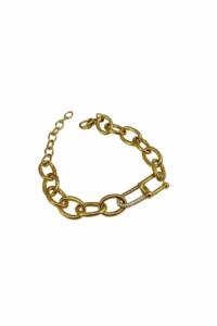 Bracciale Catena con strass dorato