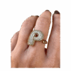 Anello Bubble - Lettera P