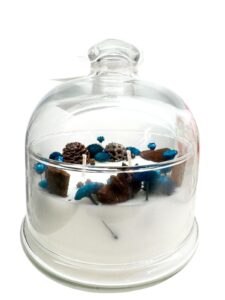 Candela Bluette - con campana in vetro - 300gr