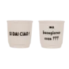 Set Tazzine da caffè in ceramica "Buongiorno-ciao"