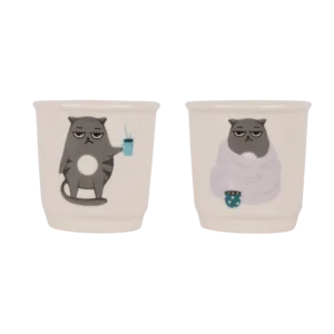Set Tazzine da caffè in ceramica "Gatti"