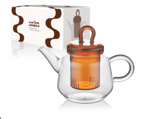 Teiera in vetro borosilicato - Ambra 800 ML