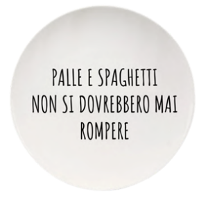 Piatto Ironico - " Palle e Spaghetti "
