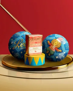 Pallina Blu con caramelle Leone